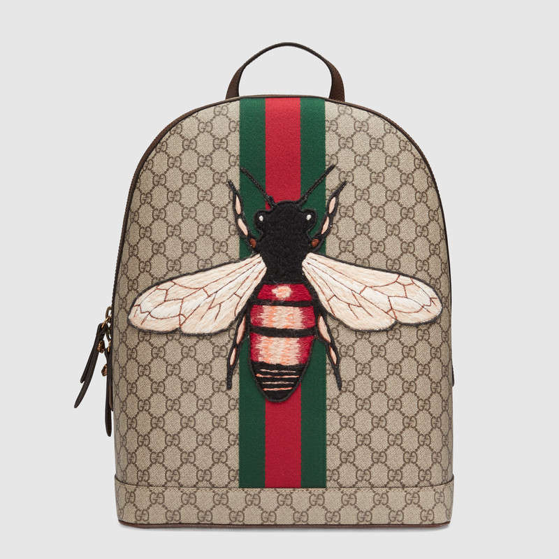 gucci backpack with gold bees