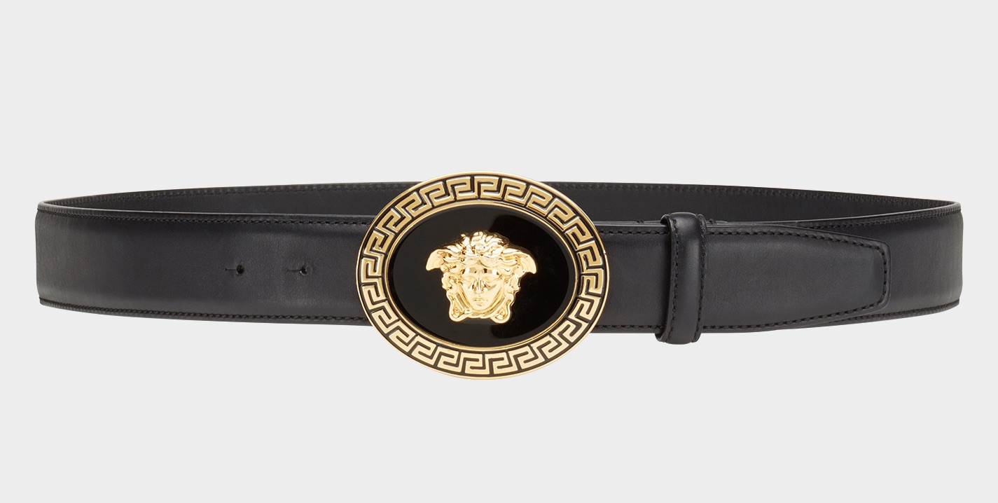 versace oval medallion vitello belt