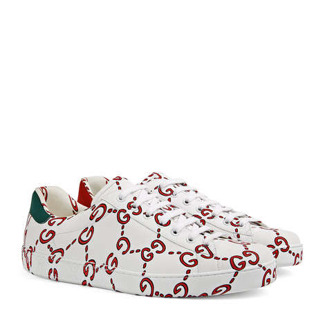 ace sneaker with guccy print