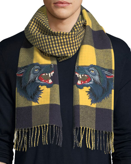 gucci wolf scarf