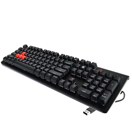 Black/Red OMEN by HP Wired USB Gaming Keyboard 1100