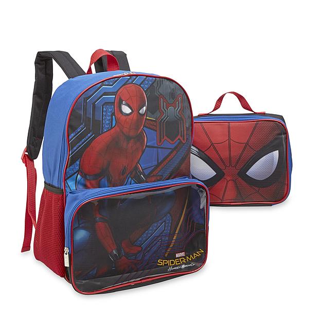 spiderman backpack with lunch bag