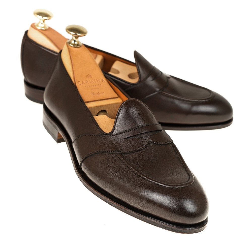 FULL STRAP PENNY LOAFERS 1861 DRAC FULL STRAP PENNY LOAFERS IN BROWN ...