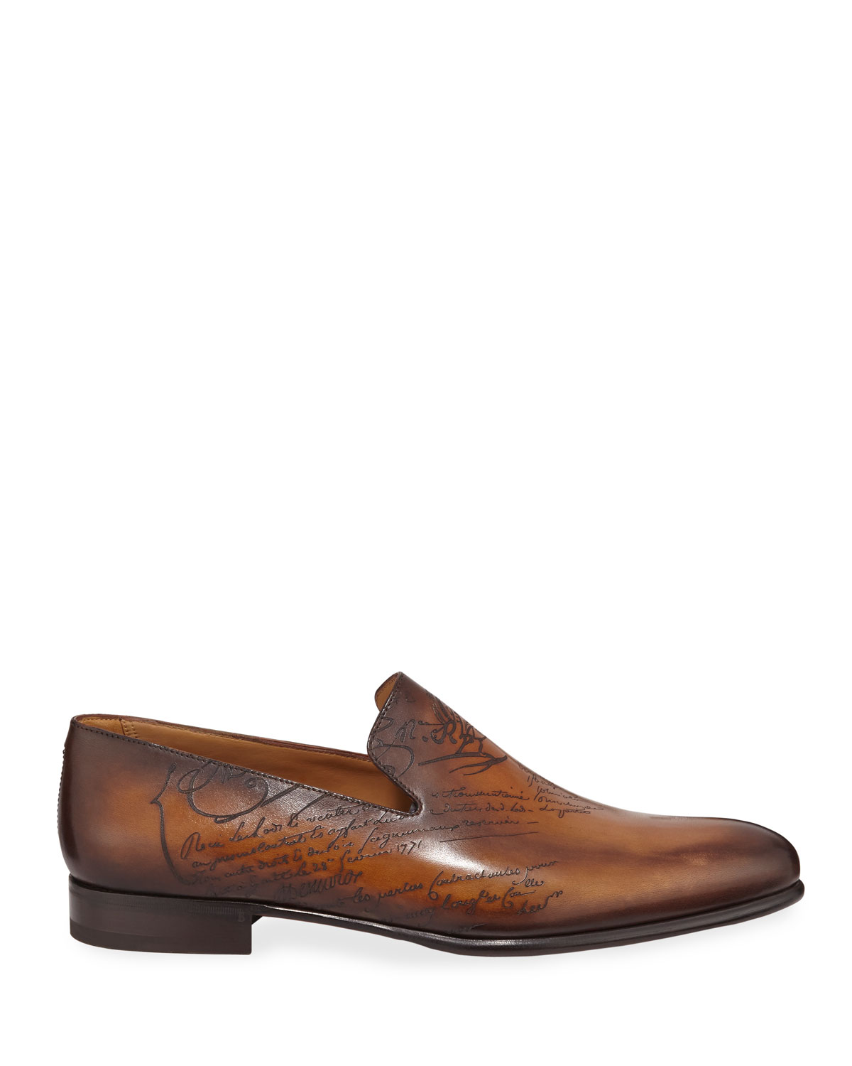 Berluti Scritto Leather Slip-On Dress Shoe – All Travel Essentials