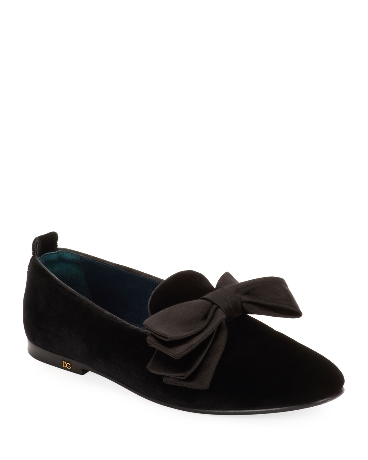 Dolce & Gabbana Men's Velvet Loafers with Bow – All Travel Essentials