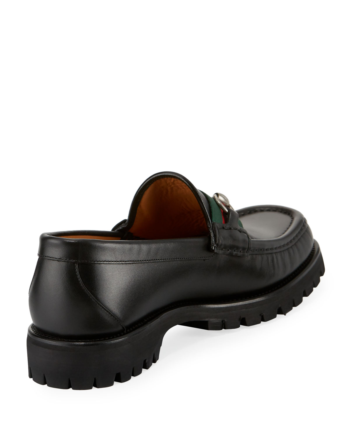 leather web horsebit loafer