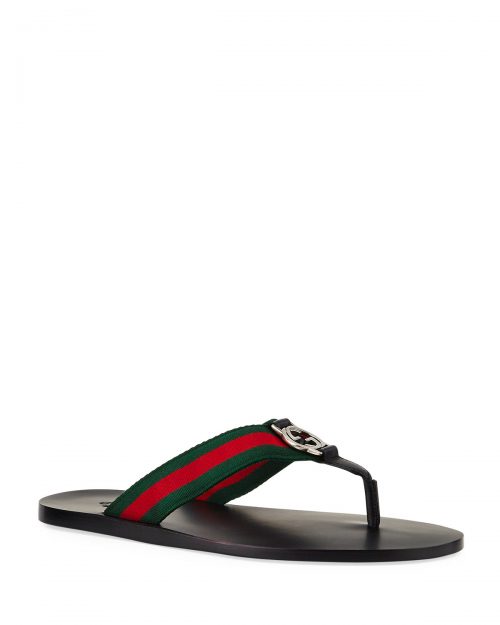 Gucci GG Line Signature Web Thong Sandal - Image 5