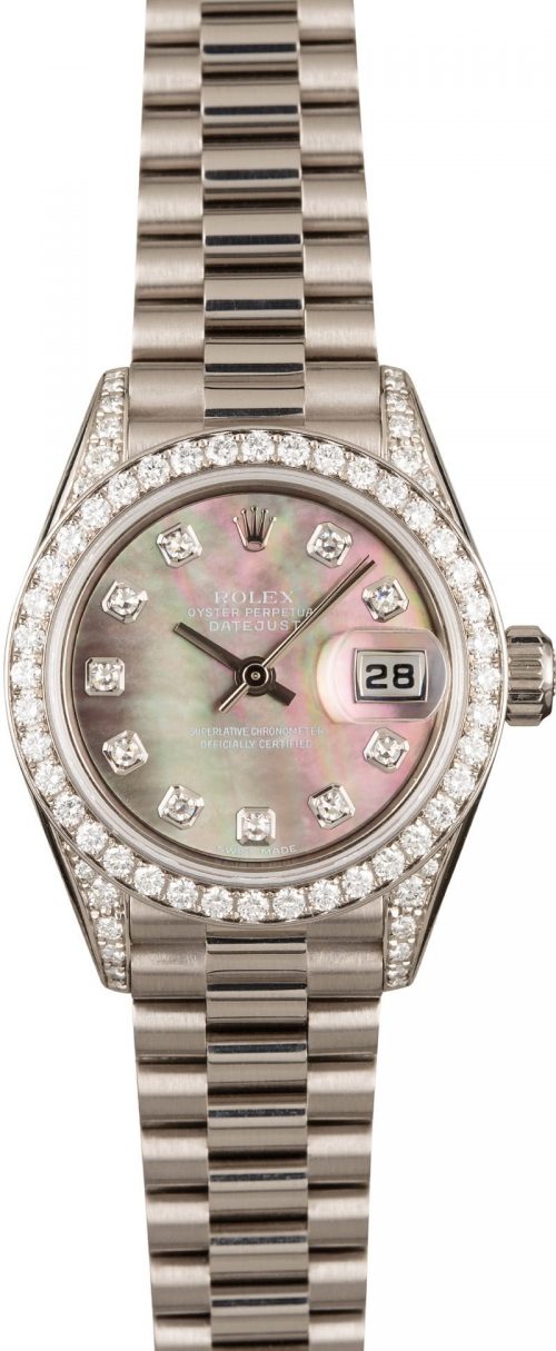 ROLEX LADY PRESIDENT 79159 WHITE GOLD DIAMONDS