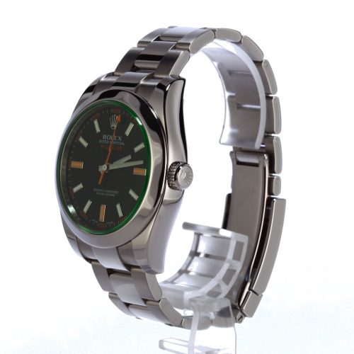 ROLEX MILGAUSS GREEN SAPPHIRE CRYSTAL 116400GV - Image 4