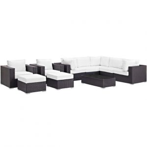 Modway Convene 10 Piece Patio Sofa Set