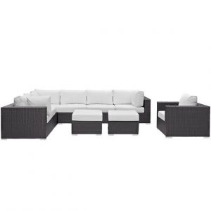 Modway Convene 9 Piece Patio Sofa Set
