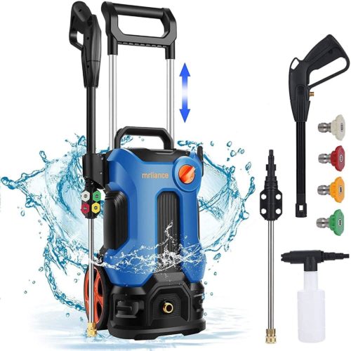 The One 3800 PSI Electric Pressure Washer,2.8GPM 2000W powerful cleaning machine with Spray Gun 4 nozzles Ideal for Cars Fences(Blue) - Image 5